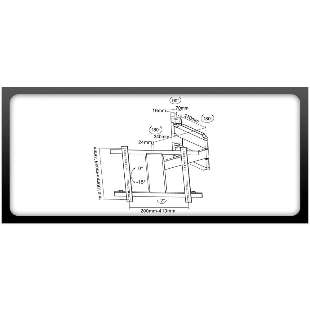 Supporto a Parete per TV 26"-56" Nero PM-SLIMFLEX-52 - Foto 2